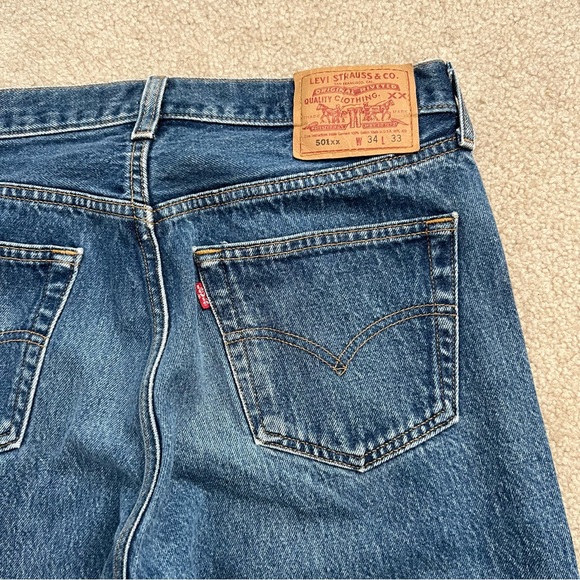 Vintage 1996 Levi’s 501xx Original Fit Jeans Wallet Marking USA / Size 34 - Picture 3 of 10